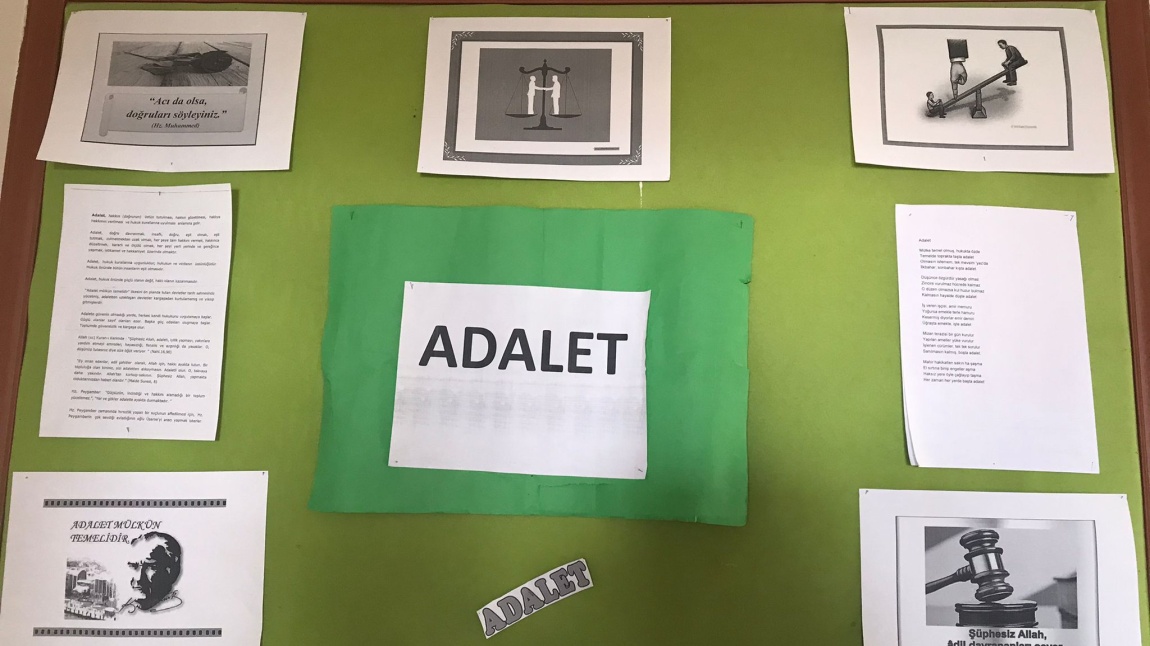 DEĞERLER EĞİTİMİNDE EYLÜL AYI DEĞERİMİZ ''ADALET''